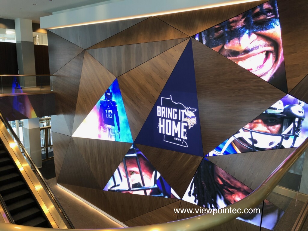 Triangle LED screen with 4mm led system. - Viewpointec